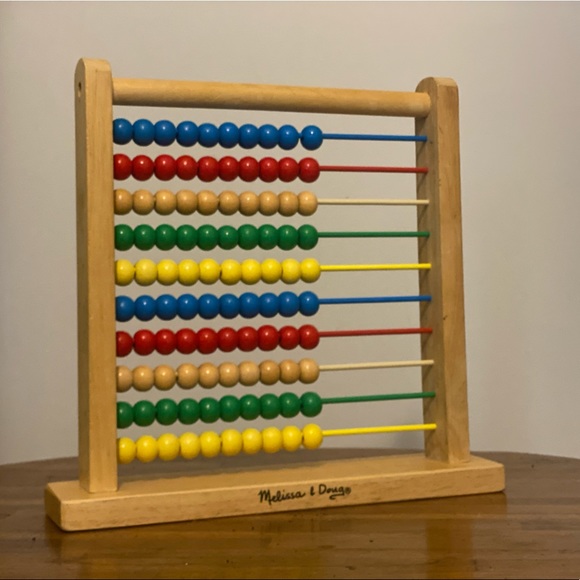 Melissa & Doug Abacus - Classic Wooden Educational Counting Toy With 100 Beads - Picture 2 of 2